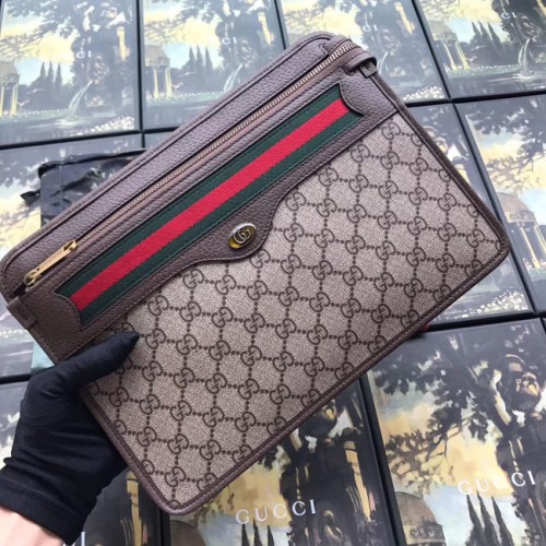 Gucci GG Supreme vászontáska 597619 barna