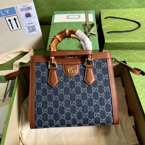 Gucci GG farmer jacquard Diana mini táska 655661 Kék