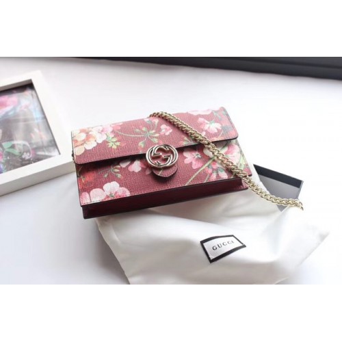 Gucci GG kiváló minőségű vászon válltáska 409340 Burgundia