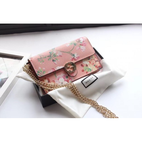 Gucci GG kiváló minőségű vászon válltáska 409340 rózsaszín