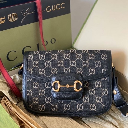 Gucci Horsebit 1955 válltáska 602204 Fekete