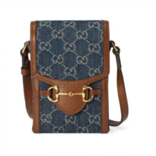 Gucci Horsebit 1955 mini táska 625615 kék