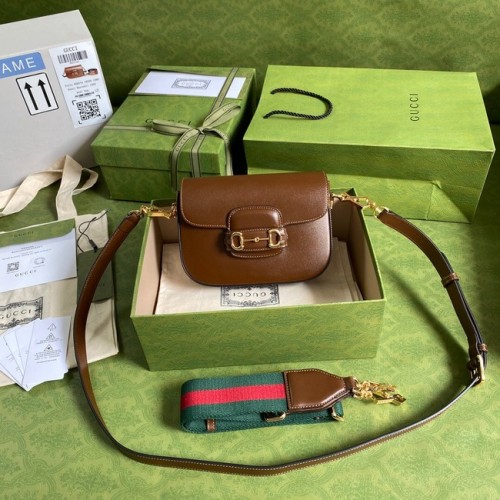 Gucci Horsebit 1955 mini táska 658574 karamell
