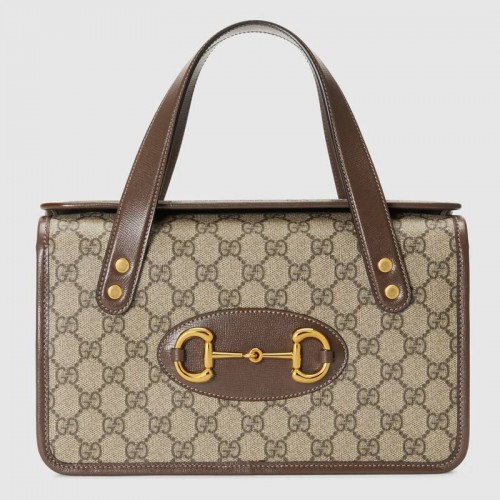 Gucci Horsebit 1955 kis felső fogantyús táska 627323 Barna