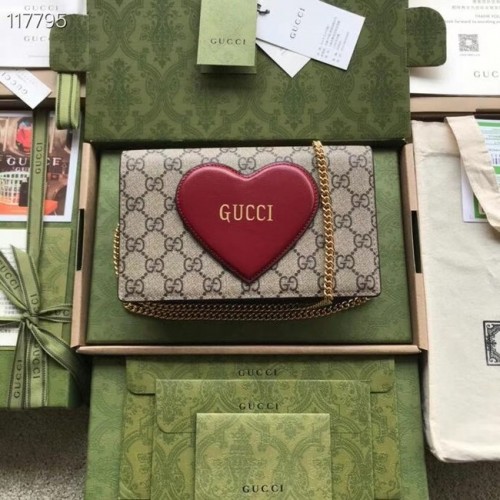 Gucci Horsebit 1955 pénztárca lánccal 648948 barna
