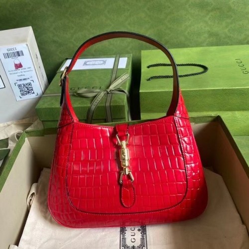 Gucci Jackie 1961 krokodil mintás kis válltáska 636709 piros