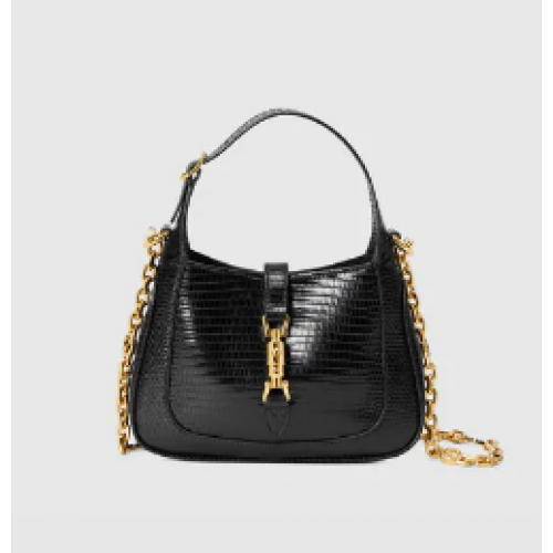 Gucci Jackie 1961 gyík mini táska 675799 fekete