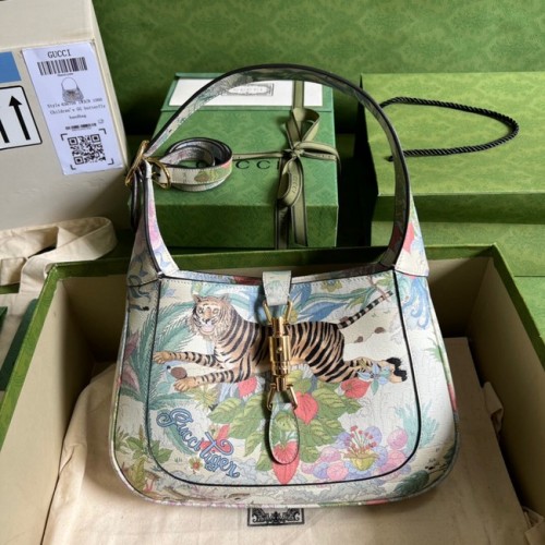 Gucci Jackie 1961 kis virágos hobo táska 636709 tigris