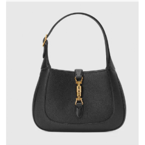 Gucci Jackie 1961 kis natúr szemcsés táska 636709 Fekete