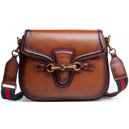 Gucci Lady Web Borjúbőr Válltáska 383848 Barna