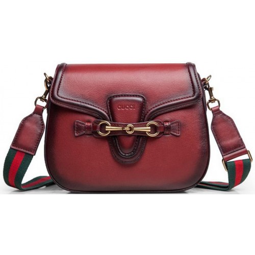 Gucci Lady Web Borjúbőr Válltáska 383848 Burgundia