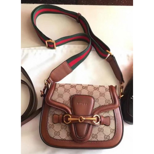 Gucci Lady Web GG Vászon Válltáska 383821 Barna
