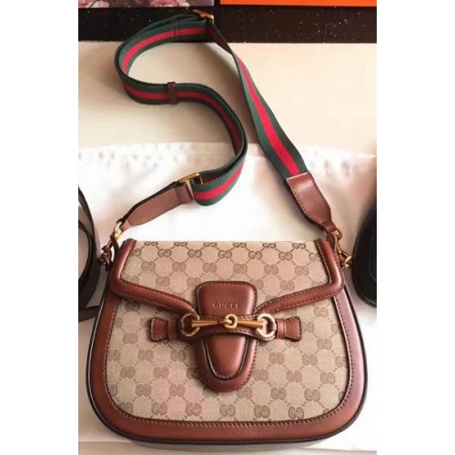 Gucci Lady Web GG Vászon Válltáska 383848 Barna