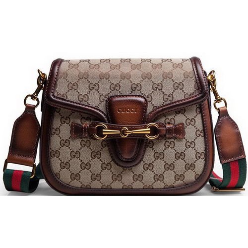 Gucci Lady Web Eredeti GG Vászon Válltáska 383848 Barna