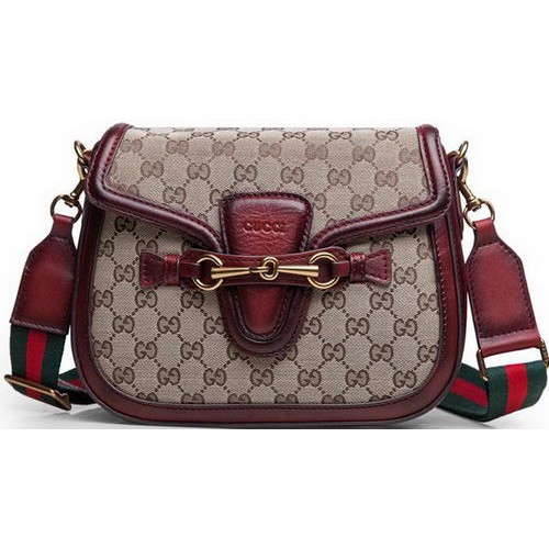 Gucci Lady Web Eredeti GG Vászon Válltáska 383848 Bordó