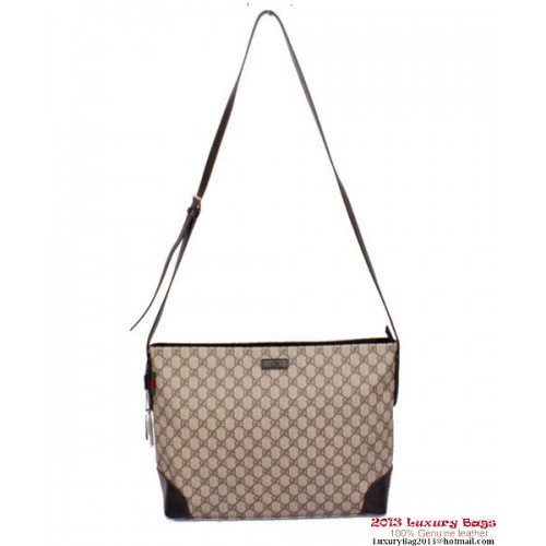 Gucci Nagy Eredeti GG Vászon Messenger Táska 308930 Fekete
