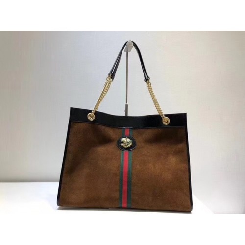 Gucci Nagyméretű táska tigrisfejjel 537219 barna
