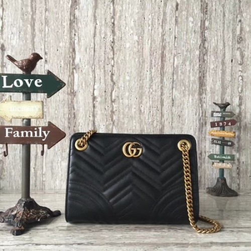 Gucci Marmont Ophidia borjúbőr válltáska 505033 fekete