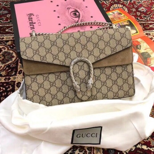 Gucci Közepes Dionysus GG Vászon Válltáska 400249 Taupe