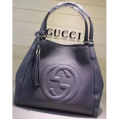 Gucci Közepes méretű Soho Válltáska Borjúbőr 282309 Szürke