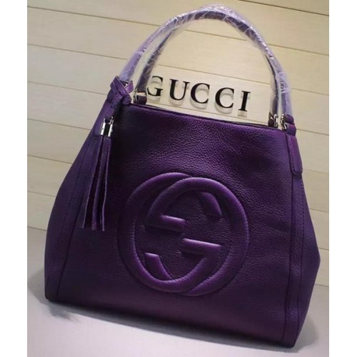 Gucci Közepes méretű Soho Válltáska Borjúbőr 282309 Lila
