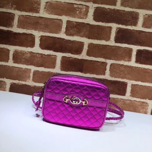 Gucci Mini laminált bőr táska 534950 Fukszia
