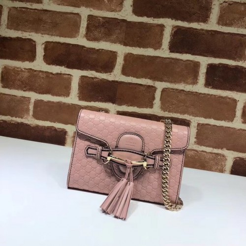 Gucci Mini bőr táska 449636 rózsaszín