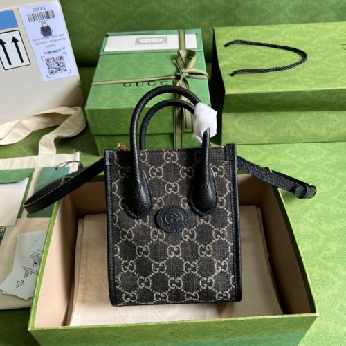 Gucci Mini táska Összekötős G 671623 fekete
