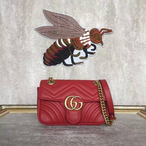 Gucci Now GG Marmont Mini Válltáska 446744 Piros