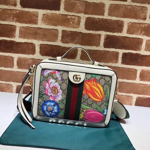 Gucci Ophidia GG Flora kis válltáska 550622 fehér