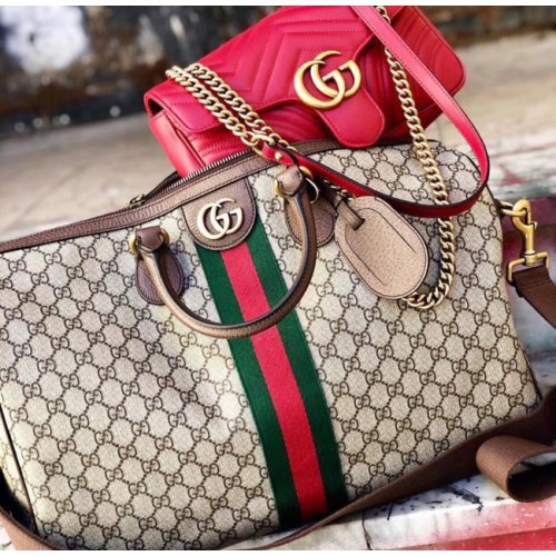 Gucci Ophidia GG nagy kézipoggyász 547959 barna