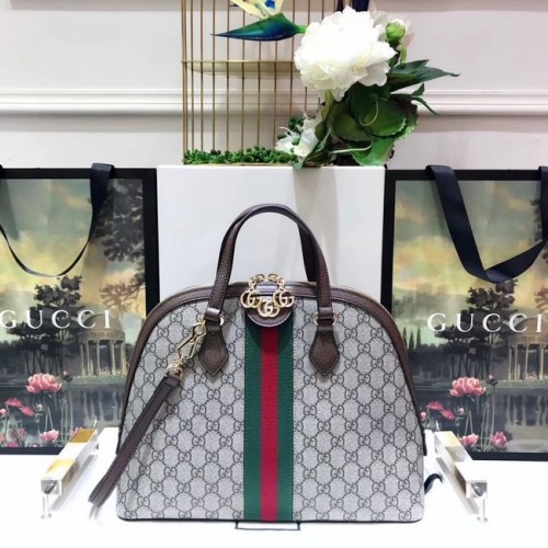 Gucci Ophidia GG közepes felső fogantyús táska 524533 barna