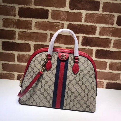 Gucci Ophidia GG közepes felső fogantyús táska 524533 piros