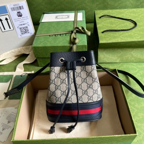 Gucci Ophidia GG mini vödörtáska 550620 Kék