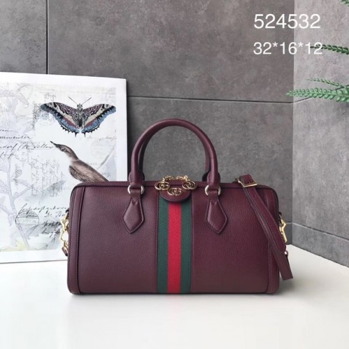 Gucci Ophidia közepes felső fogantyús táska 524532 Burgundia