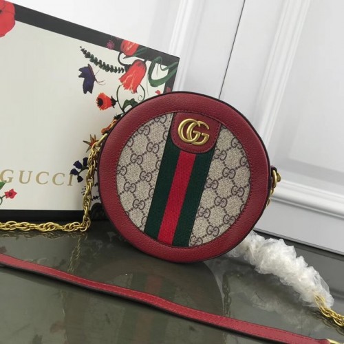 Gucci Ophidia mini GG kerek válltáska 171285 piros
