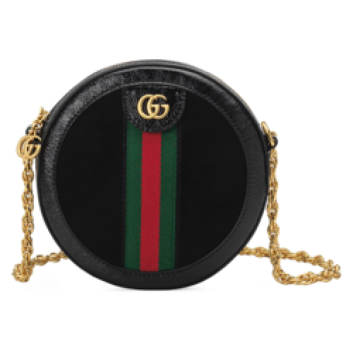 Gucci Ophidia mini kerek válltáska 550618 Fekete velúr