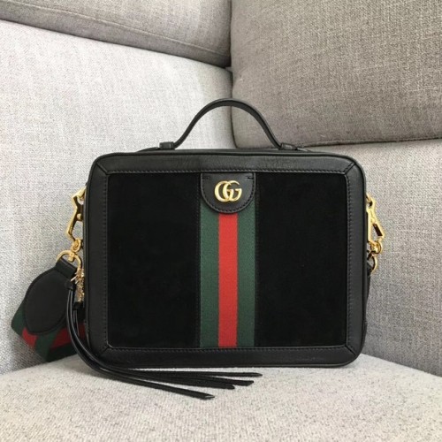 Gucci Ophidia kis válltáska 550622 Fekete velúr