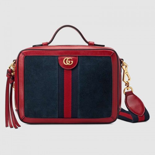 Gucci Ophidia kis válltáska 550622 Kék velúr