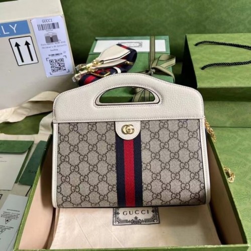 Gucci Ophidia kis táska hálós táskával 693724 fehér
