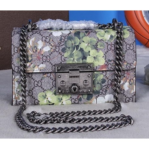 Gucci Lakatos Virágok Válltáska 409487 Fekete