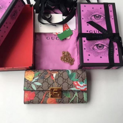 Gucci Lakatos Kontinentális Pénztárca 453506 Piros