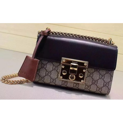 Gucci Lakatos GG Supreme Válltáska 409487 Barna