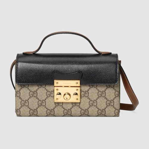 Gucci lakattal díszített mini táska 652683 fekete