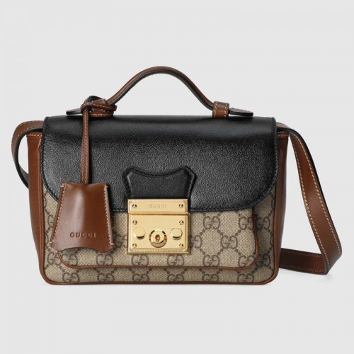 Gucci lakattal díszített mini táska 658487 fekete