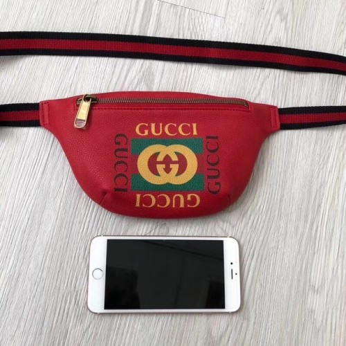 Gucci Print kis övtáska 527792 piros