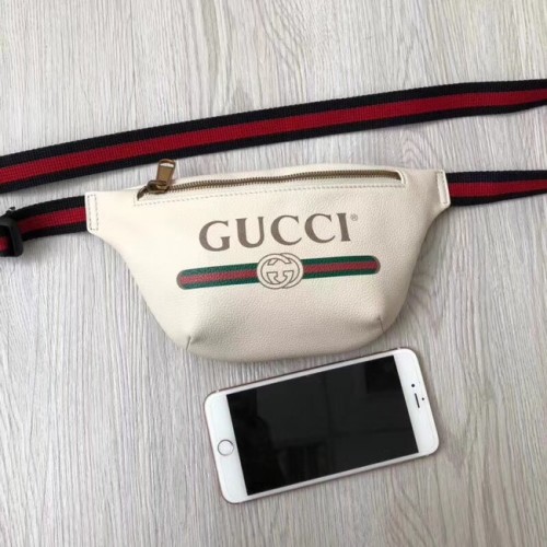 Gucci Print kis övtáska 527792 fehér
