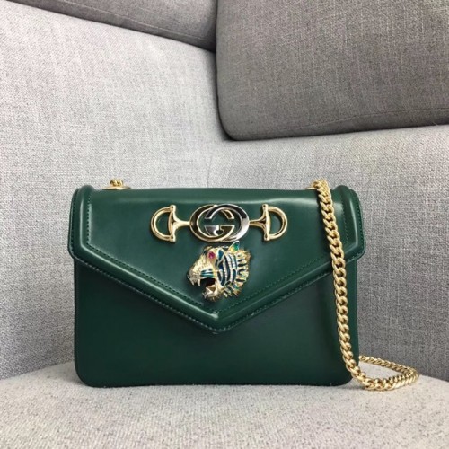 Gucci Rajah kis válltáska 537243 Sötétzöld