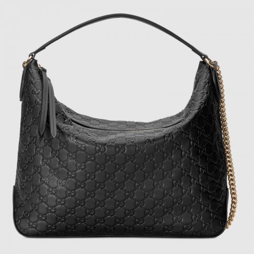 Gucci Signature nagyméretű hobo táska 477324 fekete