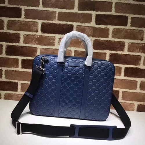 Gucci Signature bőr sporttáska 451169 Kék